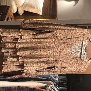 SHEIN - Tan/Black print dress